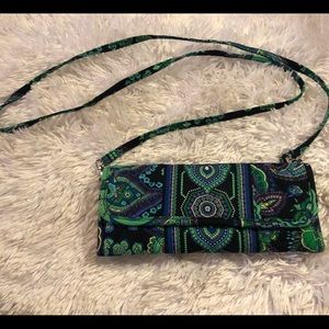 Vera Bradley Slim Trifold Crossbody Wallet